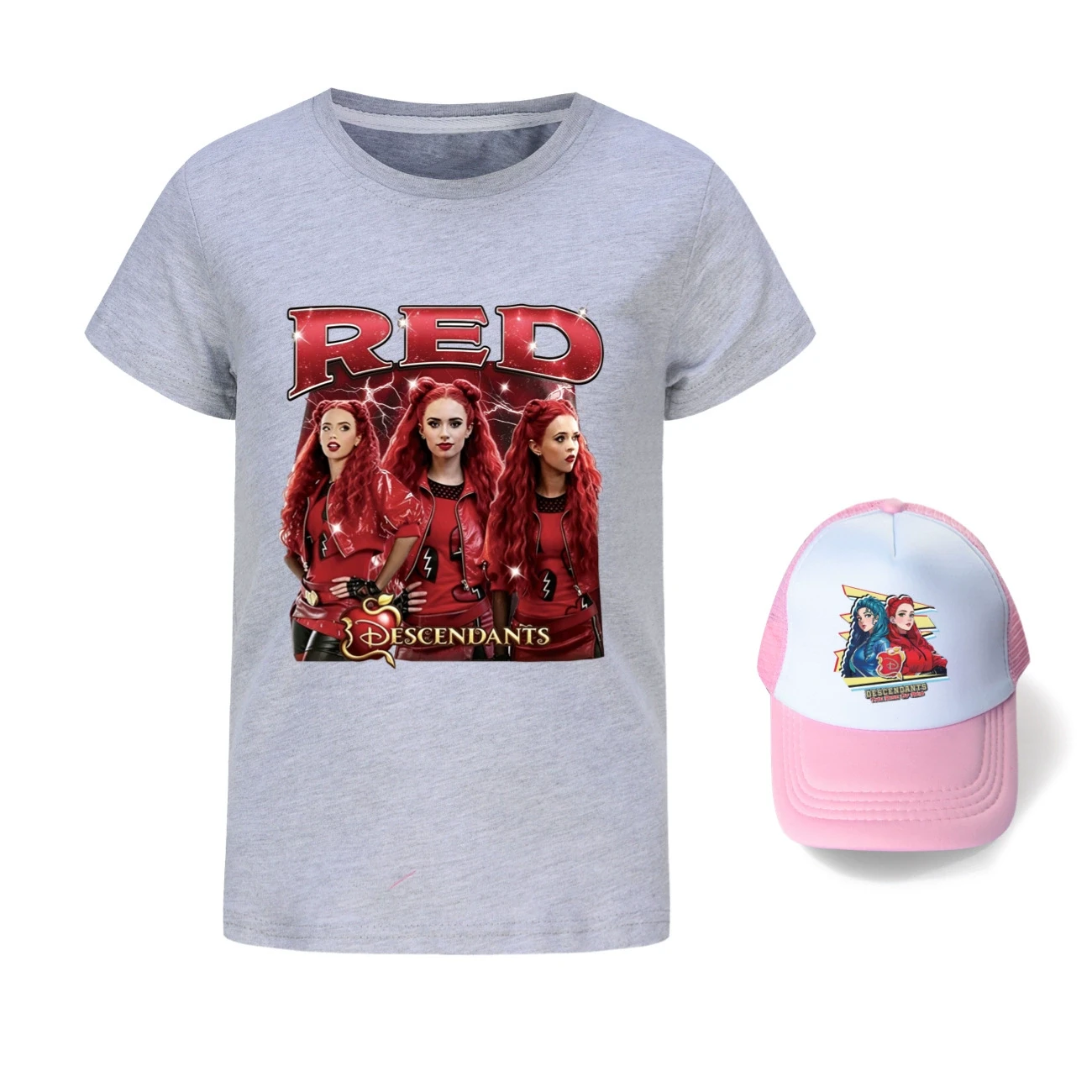 Graphic Tee & Sun Hat Set — 5797 Edition, Style 05 · Grey