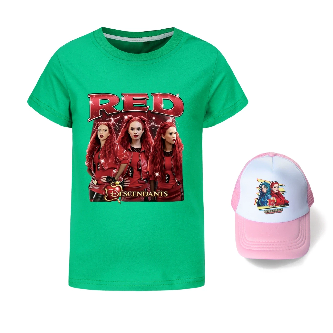 Graphic Tee & Sun Hat Set — 5797 Edition, Style 06 · Green