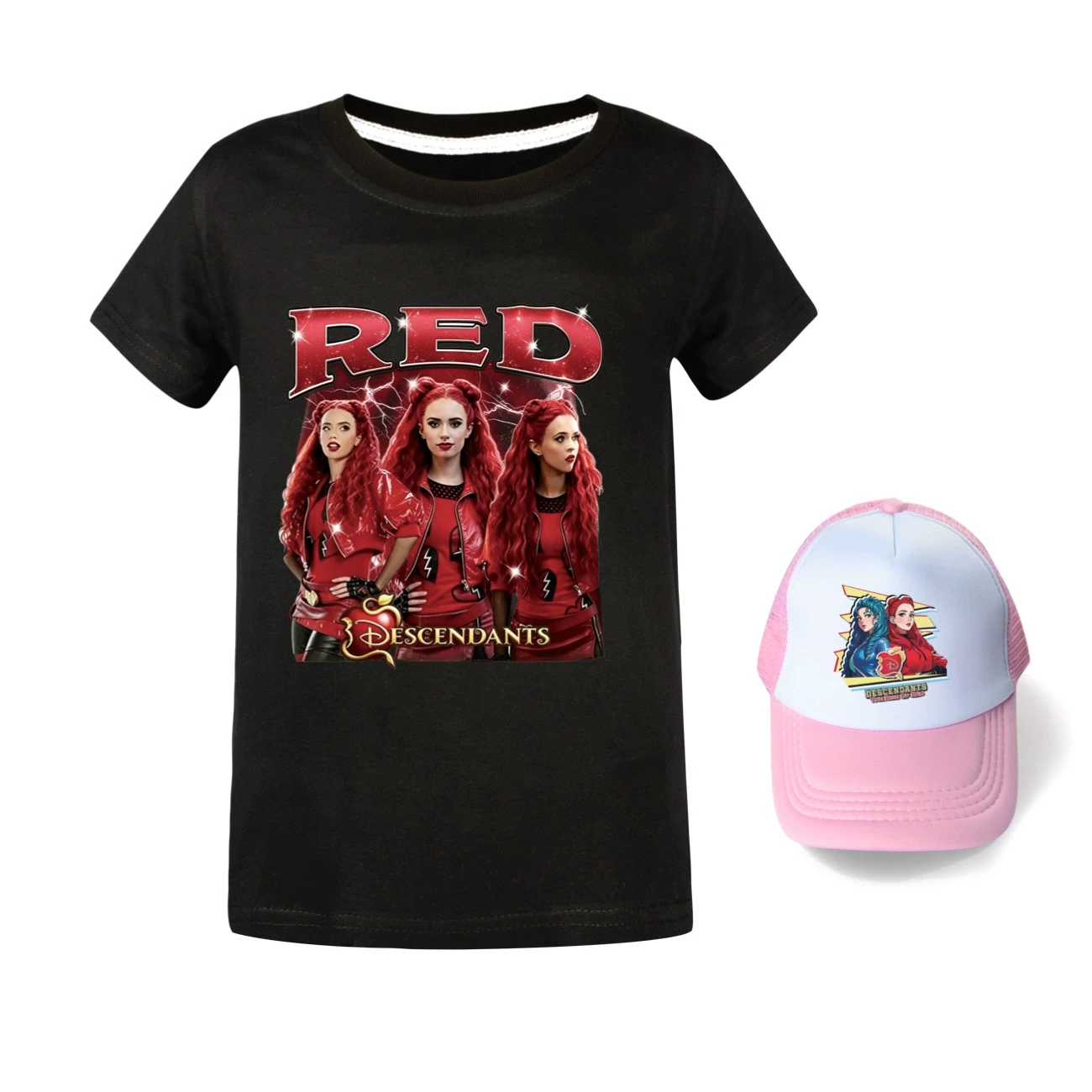 Graphic Tee & Sun Hat Set — 5797 Edition, Style 07 · Black