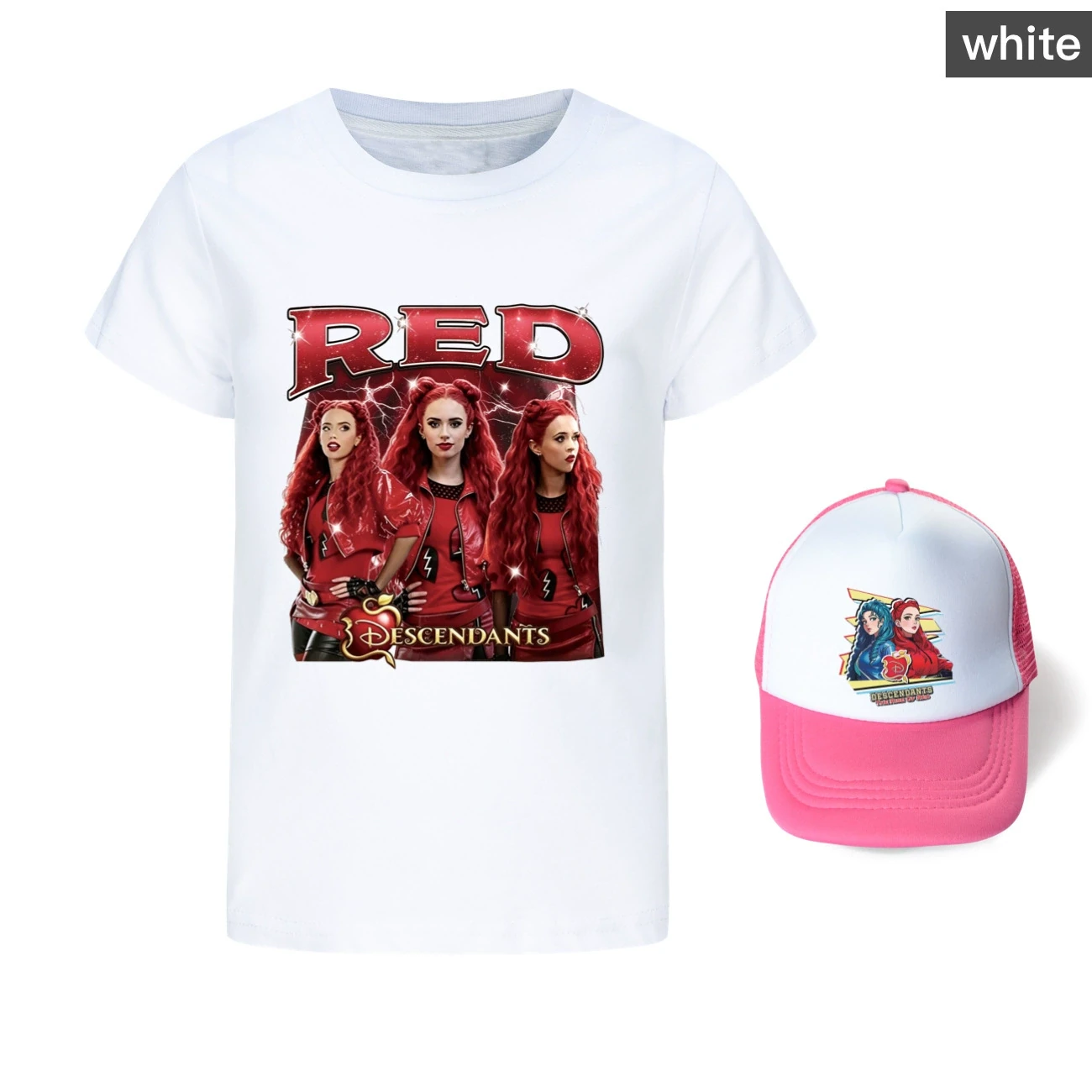 Graphic Tee & Sun Hat Set — 5797 Edition, Style 15 · White