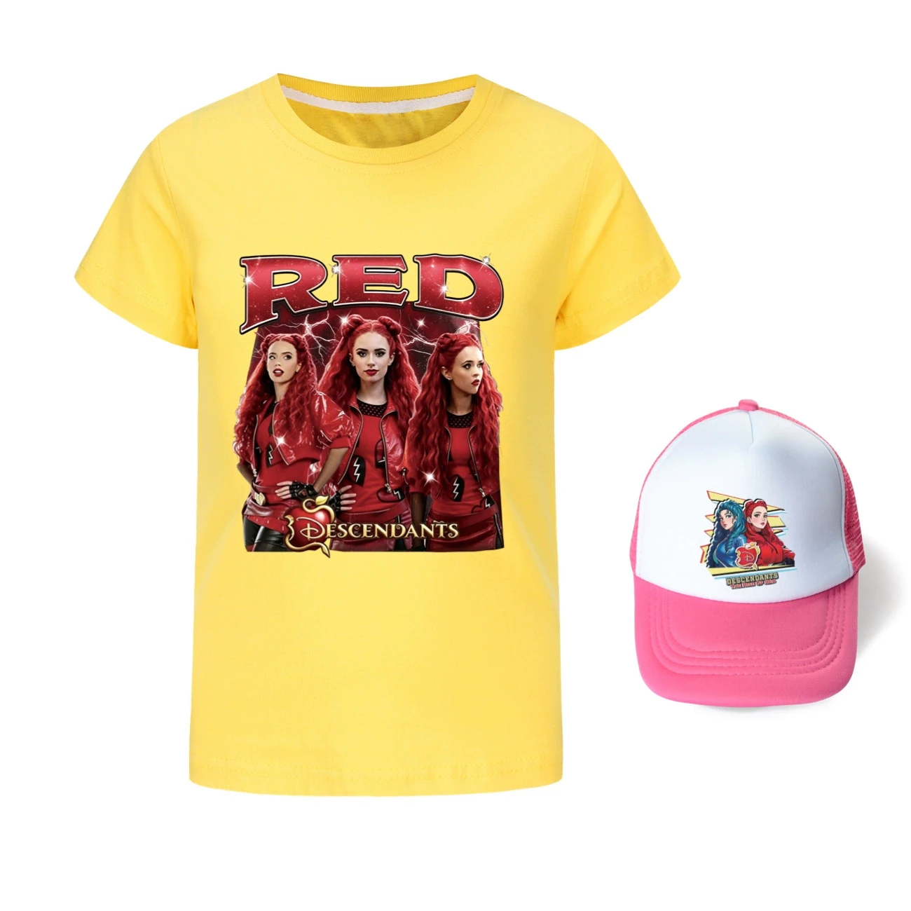 Graphic Tee & Sun Hat Set — 5797 Edition, Style 16 · Yellow