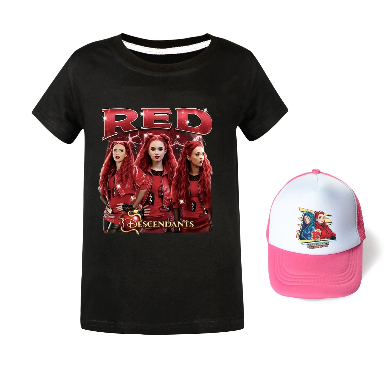 Graphic Tee & Sun Hat Set — 5797 Edition, Style 21 · Black