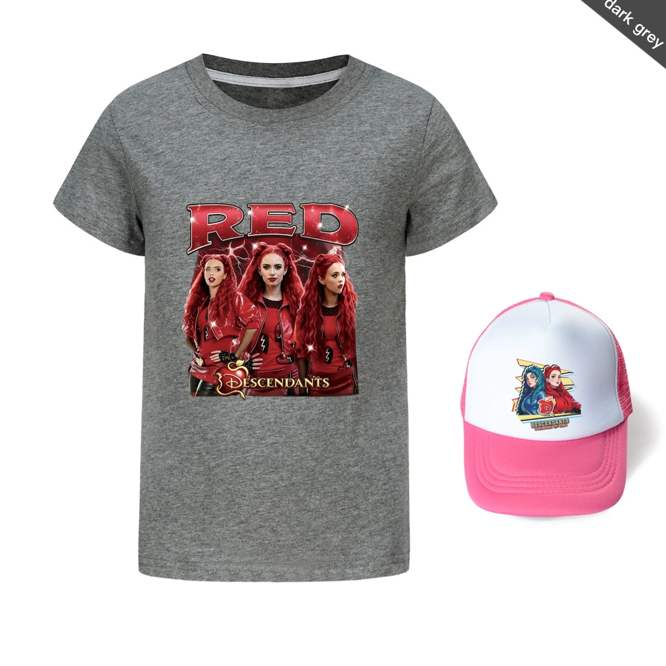 Graphic Tee & Sun Hat Set — 5797 Edition, Style 28 · Dark Grey