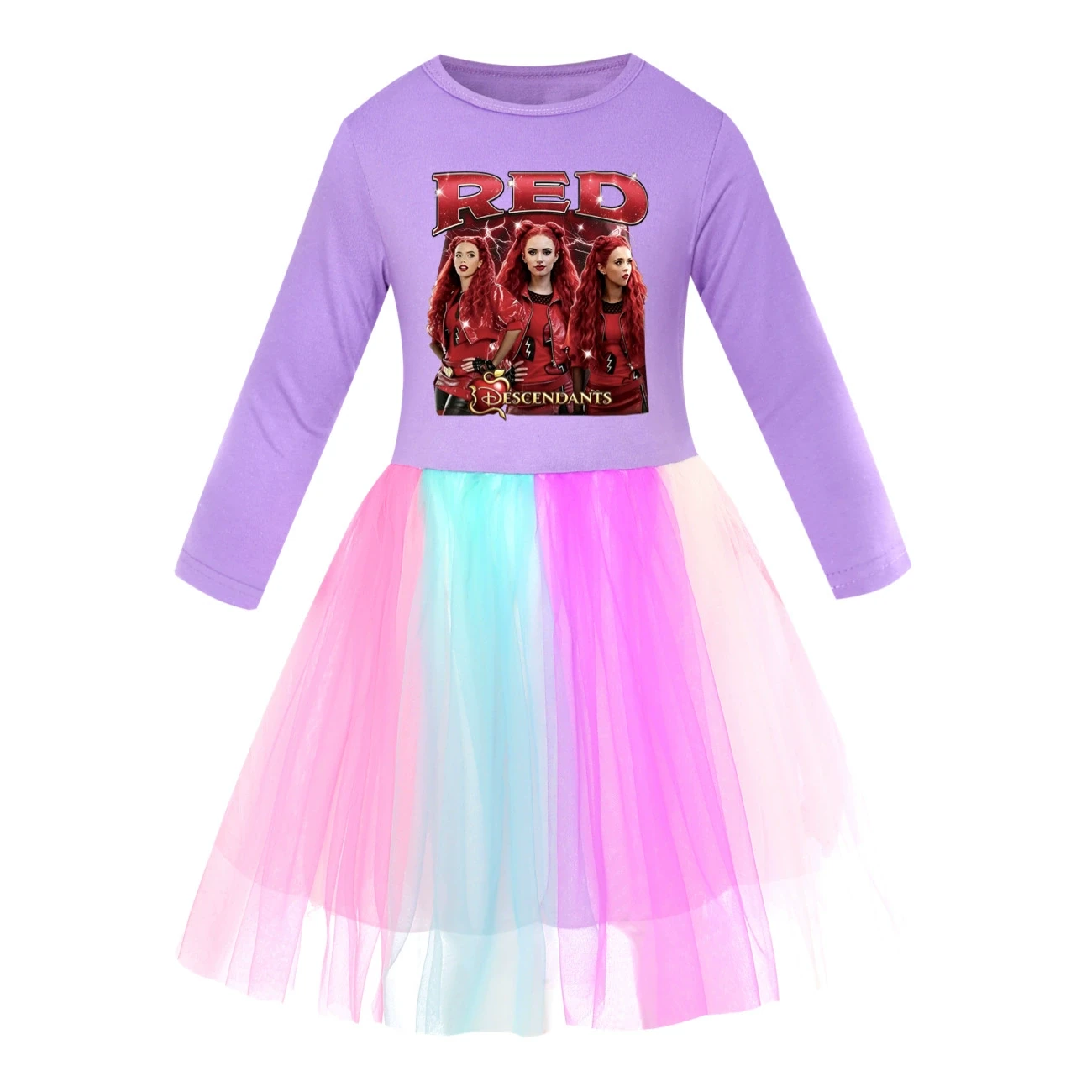 Rainbow Tulle Twirl Dress — 5797 Edition, Style 01 · Long Tulle · Purple