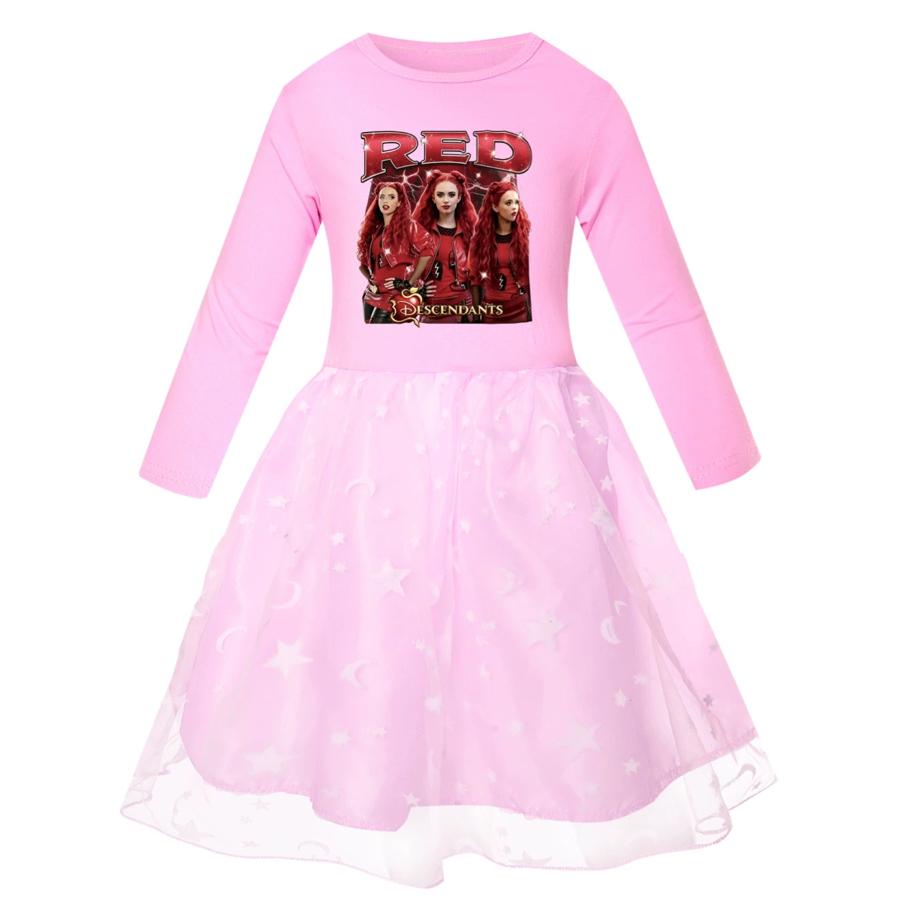 Rainbow Tulle Twirl Dress — 5797 Edition, Style 04 · Star Tulle · Pink