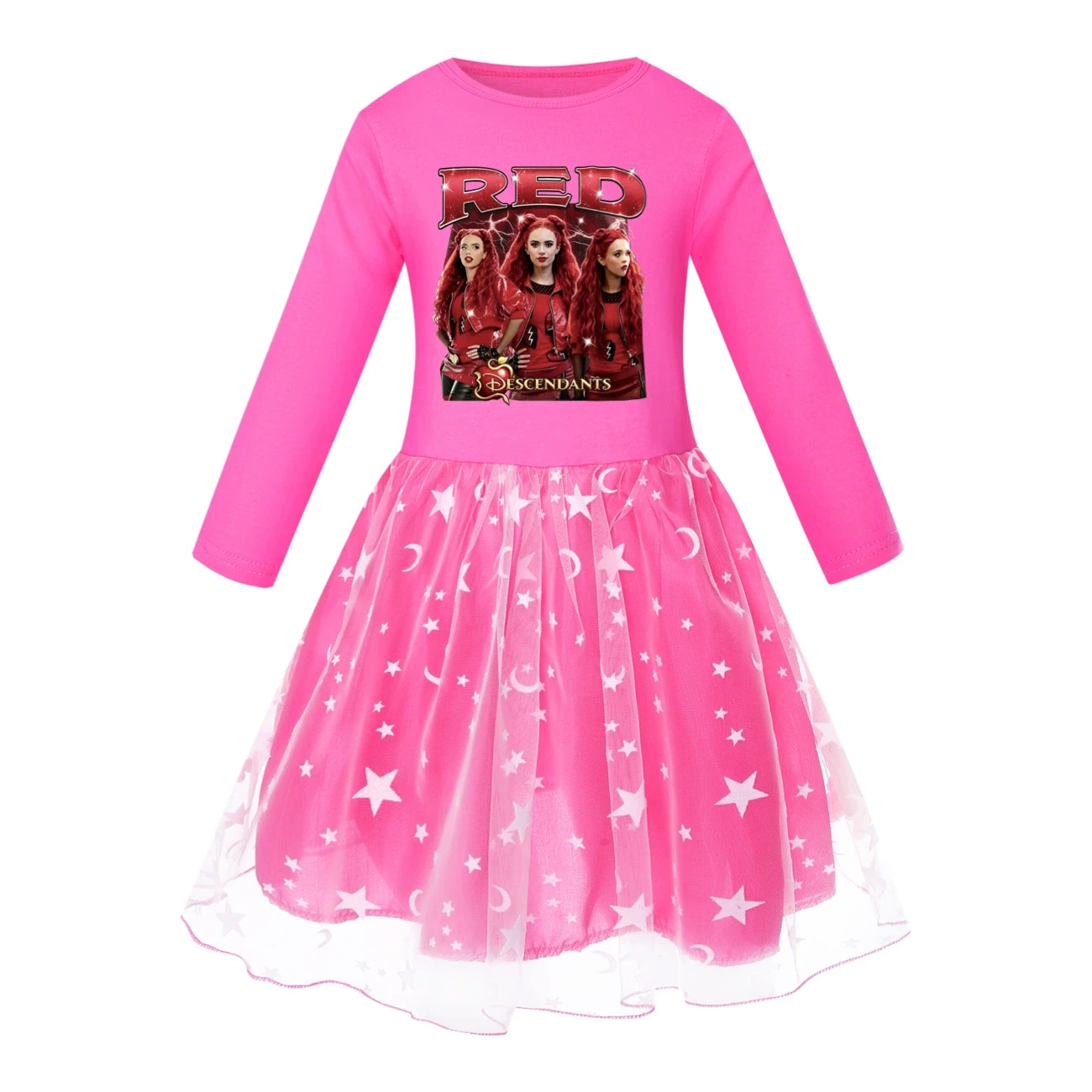 Rainbow Tulle Twirl Dress — 5797 Edition, Style 05 · Star Tulle · Rose