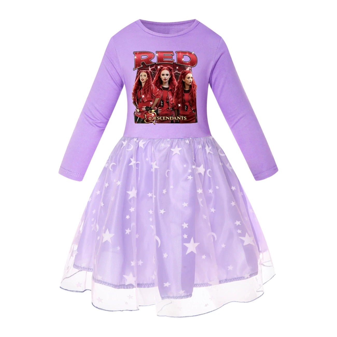 Rainbow Tulle Twirl Dress — 5797 Edition, Style 06 · Star Tulle · Purple