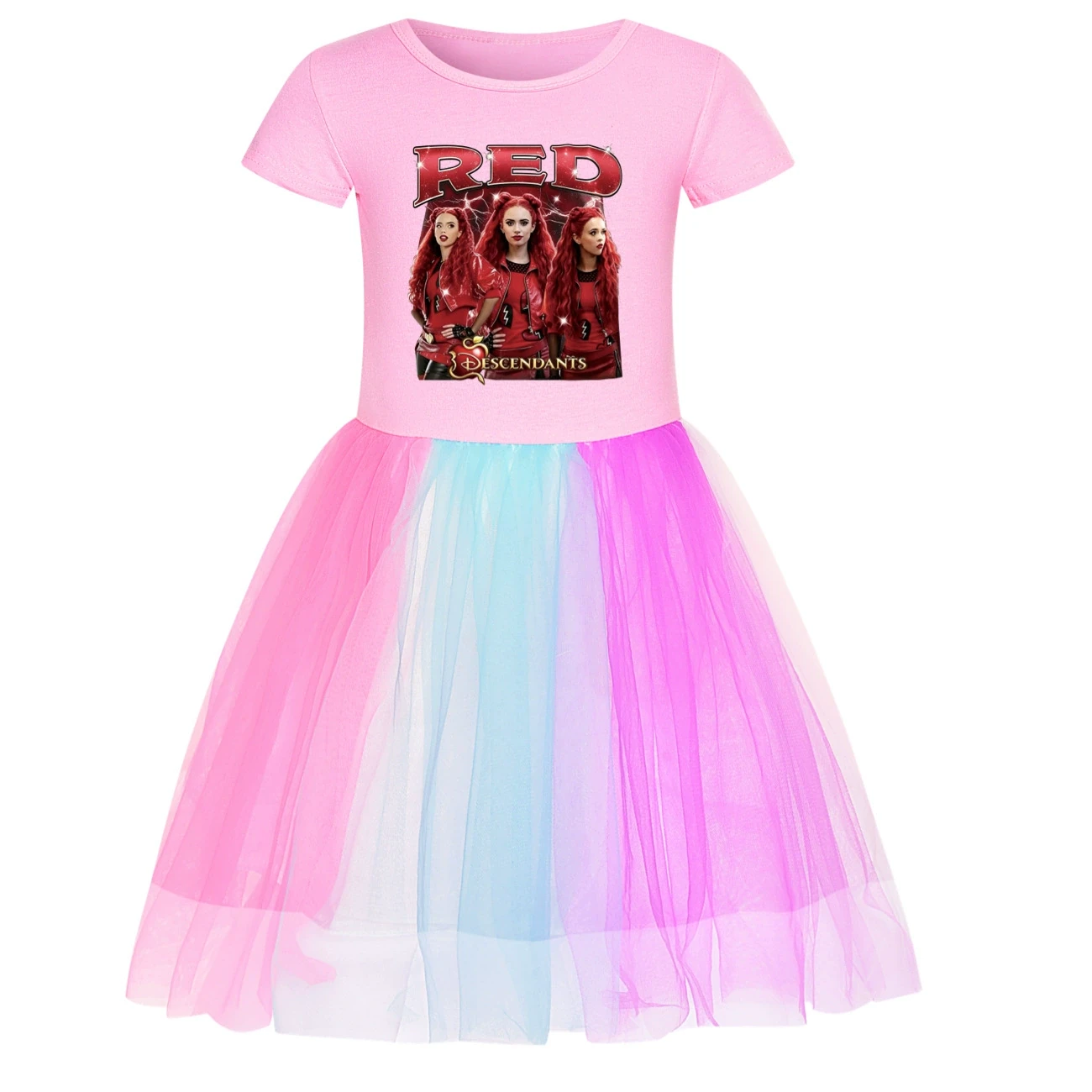 Rainbow Tulle Twirl Dress — 5797 Edition, Style 16 · Short Tulle · Pink