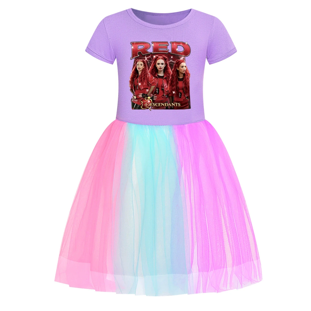 Rainbow Tulle Twirl Dress — 5797 Edition, Style 17 · Short Tulle · Purple