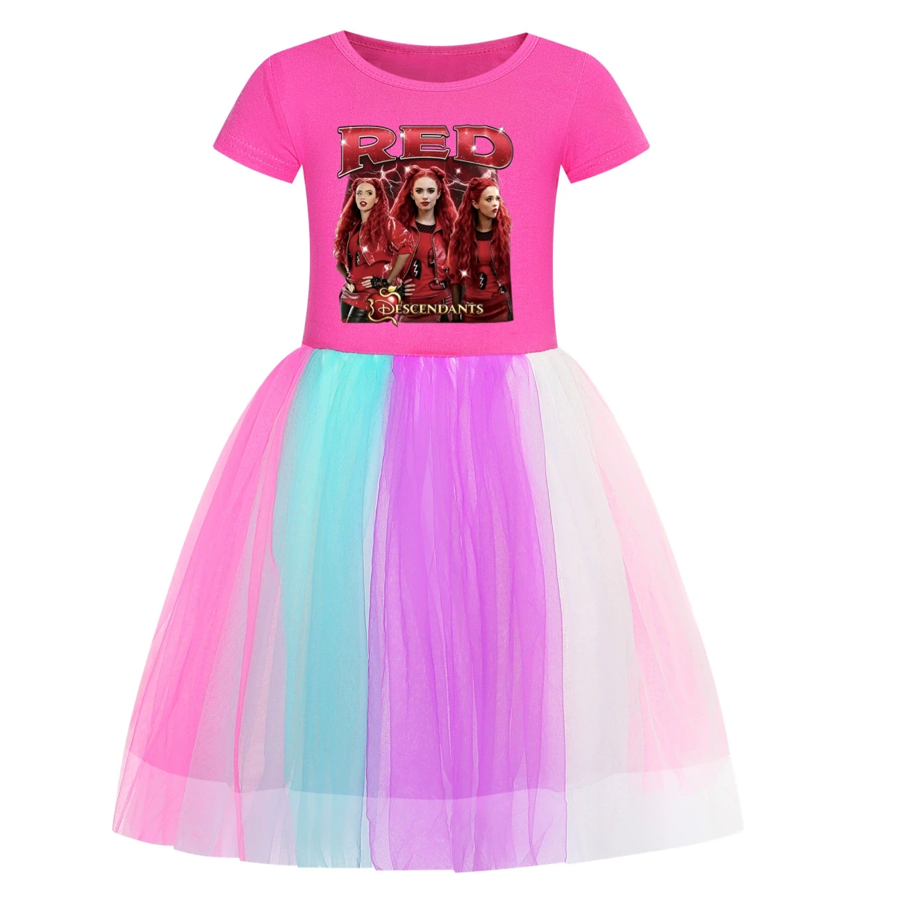Rainbow Tulle Twirl Dress — 5797 Edition, Style 18 · Short Tulle · Rose