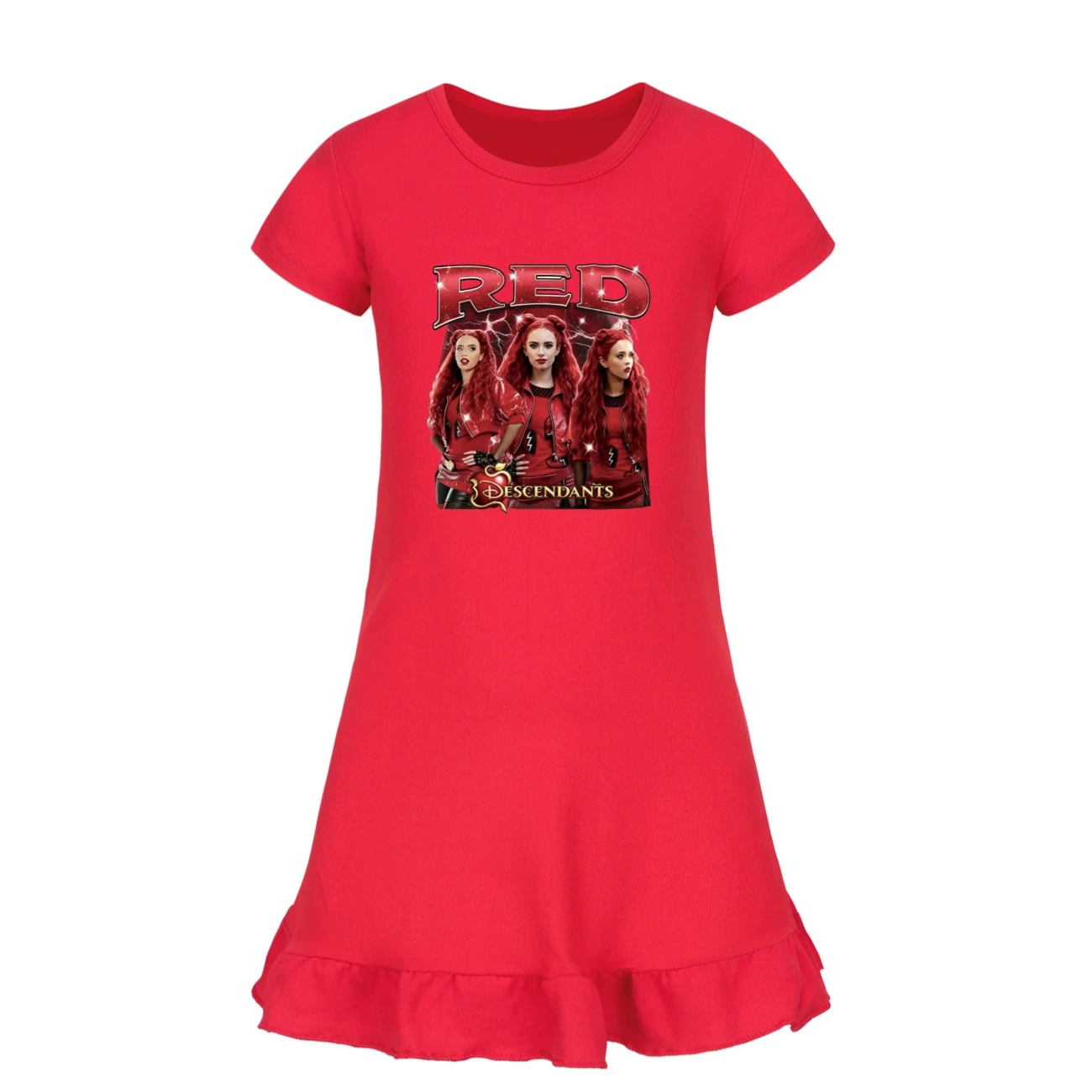 Ruffle-Hem Jersey Dress — 5797 Edition, Style 07 · Red
