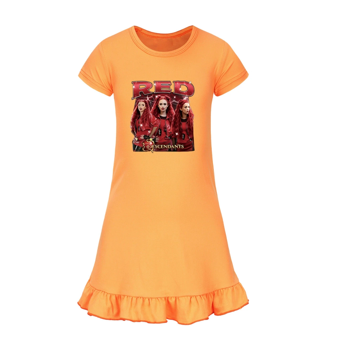 Ruffle-Hem Jersey Dress — 5797 Edition, Style 14 · Orange