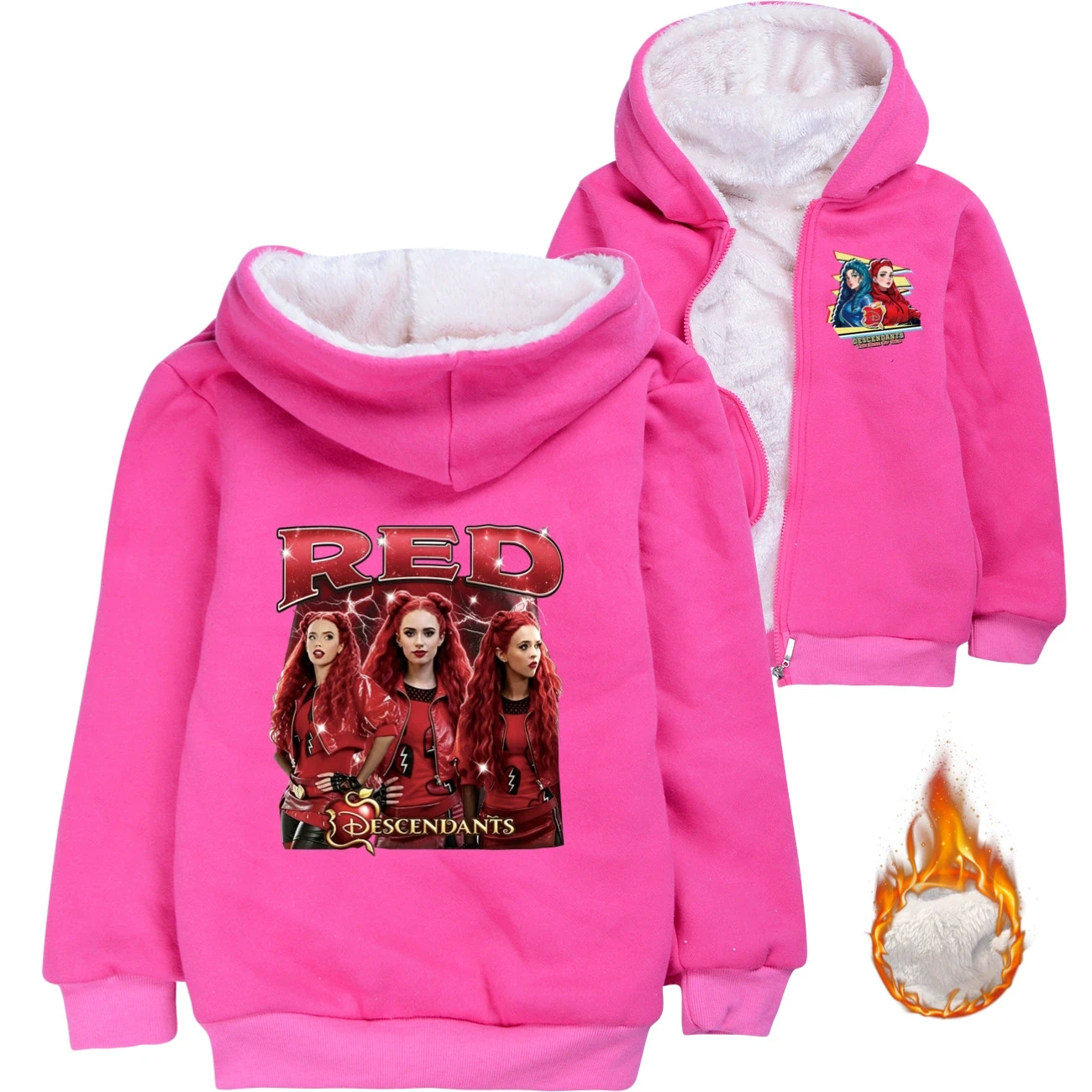Warm-Lined Graphic Hoodie — 5797 Edition, Style 01 · Padded · Rose