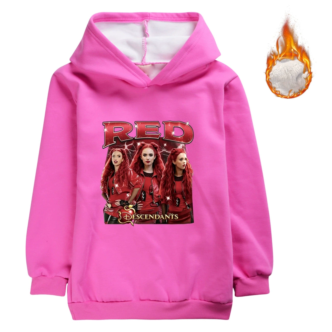 Warm-Lined Graphic Hoodie — 5797 Edition, Style 11 · Rose