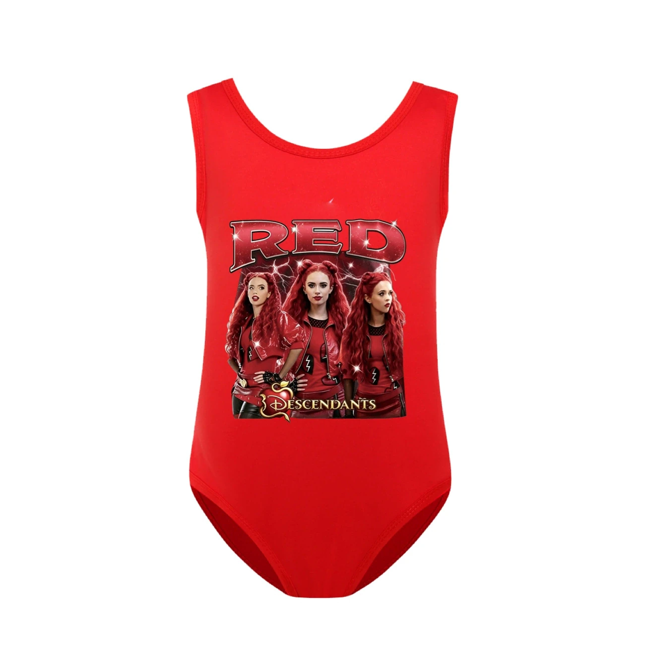 Girls’ Swimsuit & Cap Set — 5797 Edition, Style 27 · Red