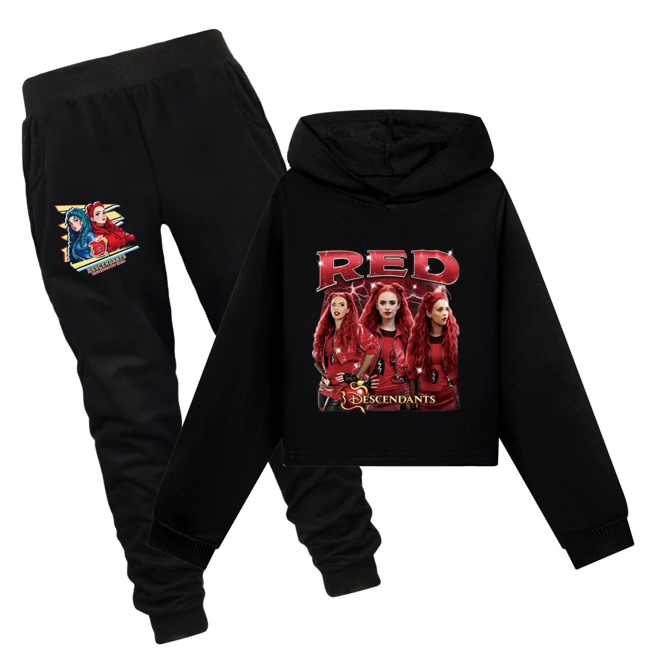 Cropped Hoodie Set — 5797 Edition, Style 10 · Set · Black