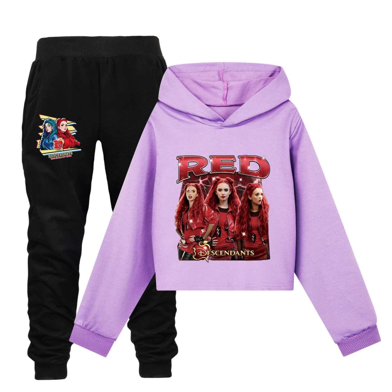 Cropped Hoodie Set — 5797 Edition, Style 15 · Set · Purple