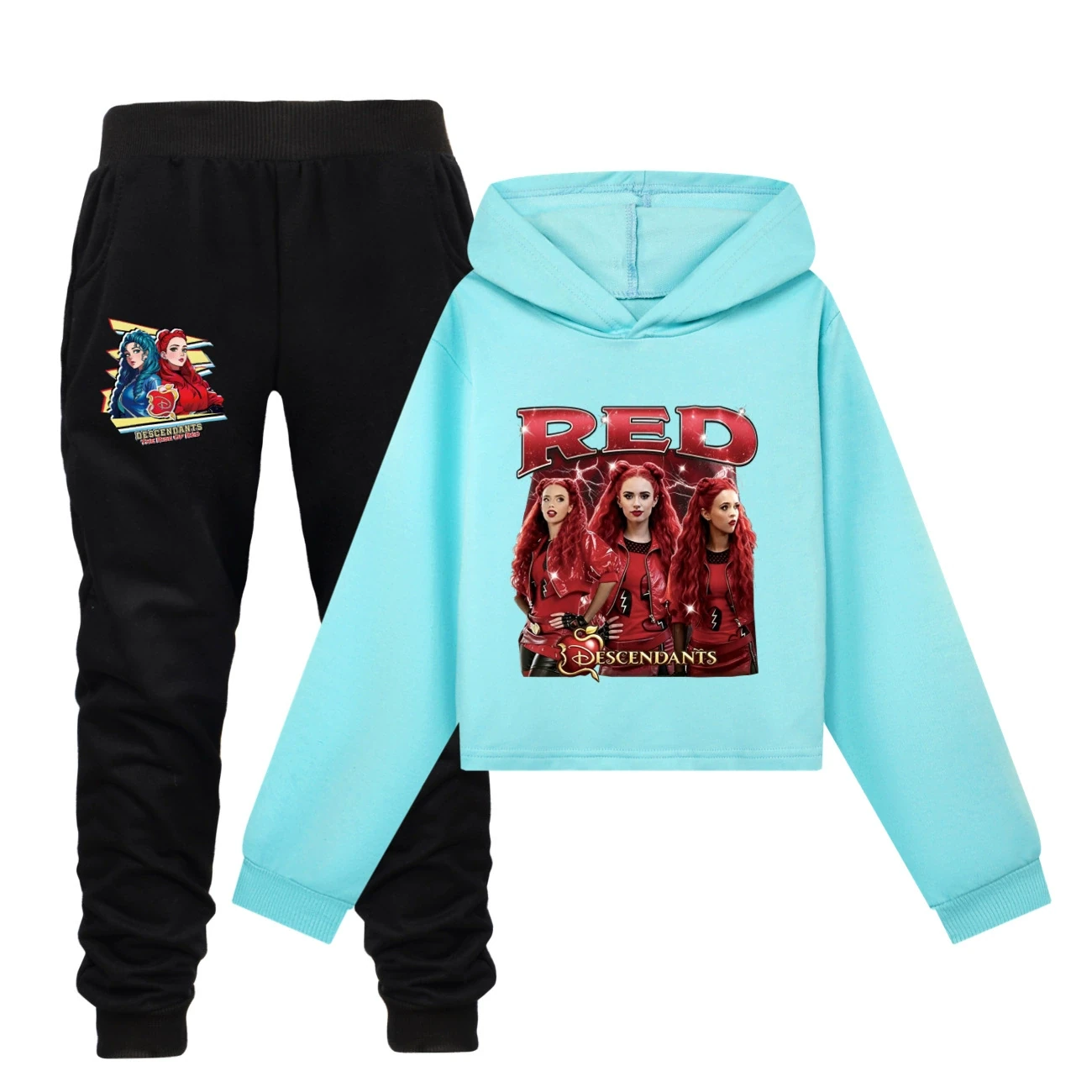 Cropped Hoodie Set — 5797 Edition, Style 17 · Set · Sky Blue