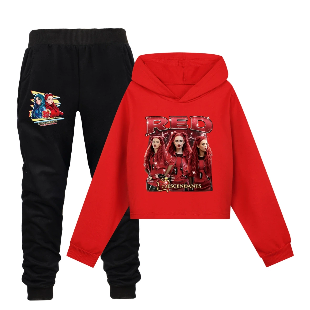 Cropped Hoodie Set — 5797 Edition, Style 20 · Set · Red