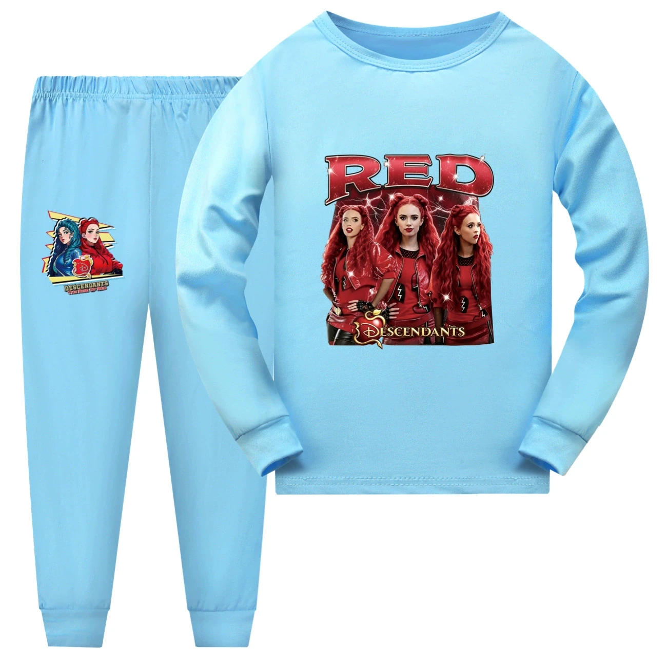 Family Lounge Set — 5797 Edition, Style 10 · Long Sleeve · Light Blue