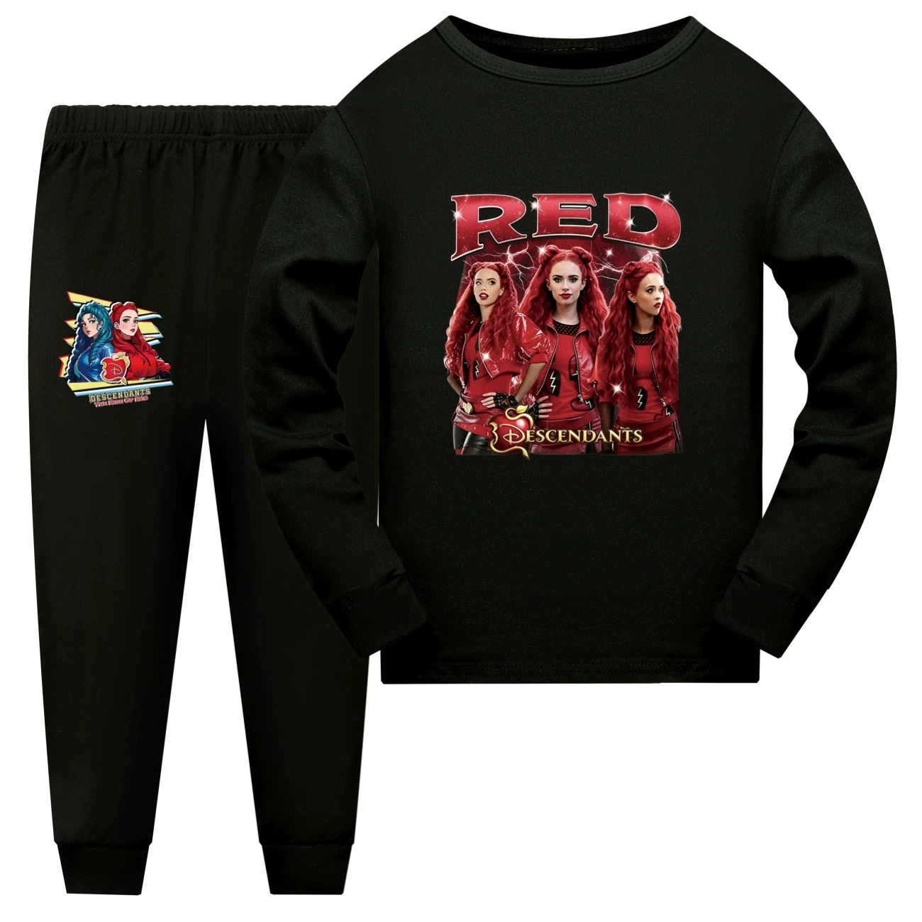 Family Lounge Set — 5797 Edition, Style 13 · Long Sleeve · Black