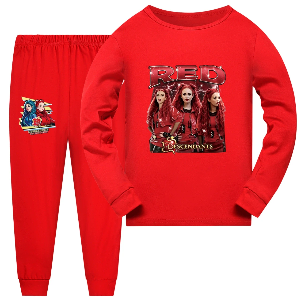 Family Lounge Set — 5797 Edition, Style 14 · Long Sleeve · Red