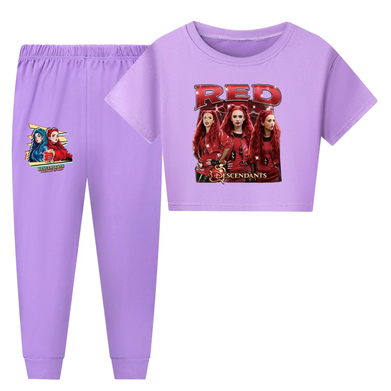 Family Lounge Set — 5797 Edition, Style 24 · Short Sleeve · Pants · Purple