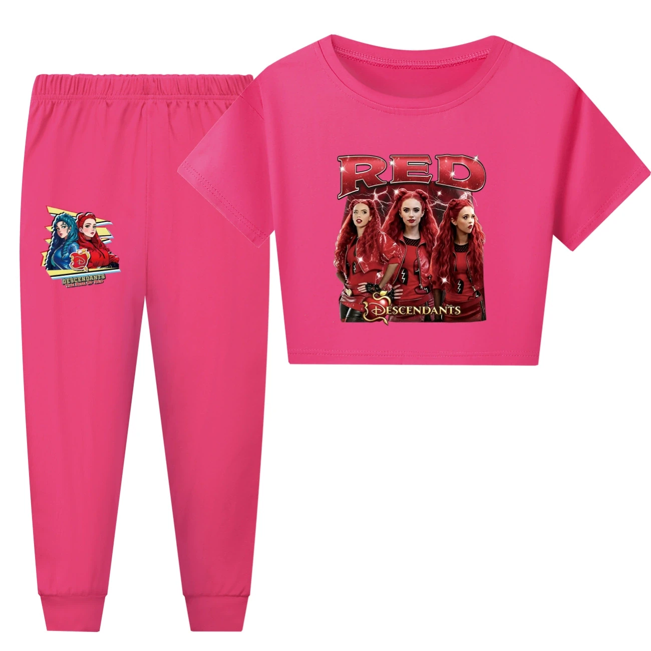 Family Lounge Set — 5797 Edition, Style 26 · Short Sleeve · Pants · Rose