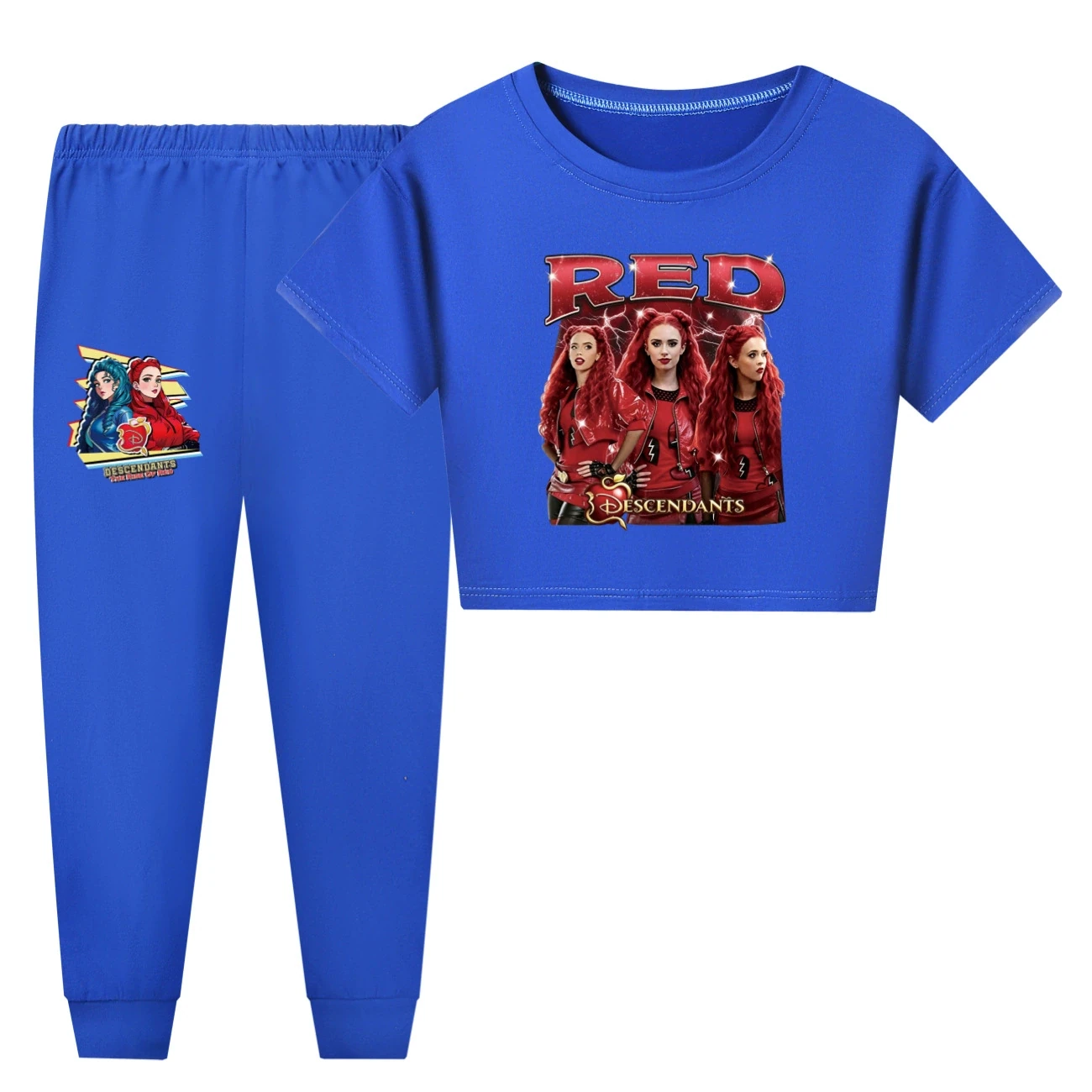 Family Lounge Set — 5797 Edition, Style 27 · Short Sleeve · Pants · Deep Blue