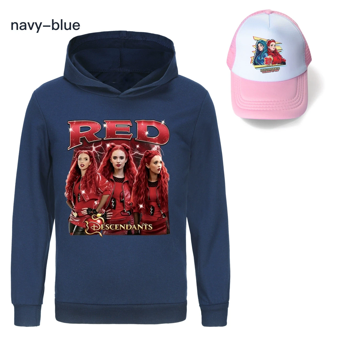 Graphic Hoodie & Sun Hat Set — 5797 Edition, Style 09 · Navy