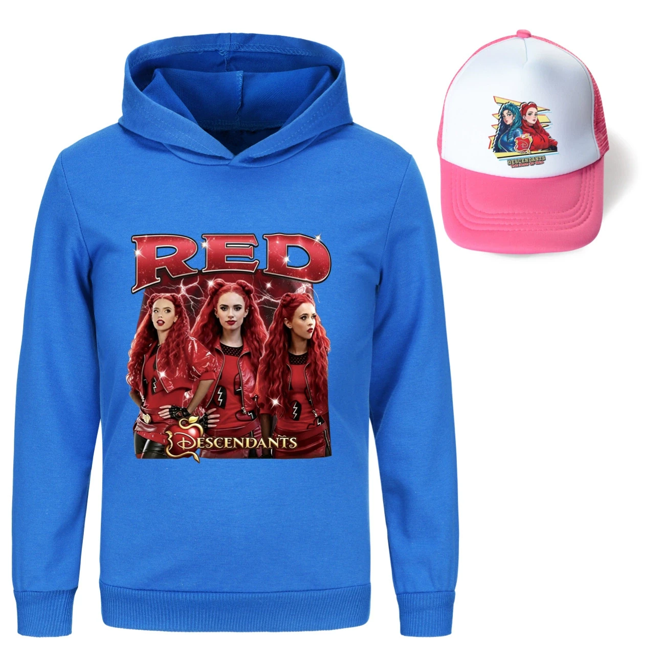 Graphic Hoodie & Sun Hat Set — 5797 Edition, Style 23 · Deep Blue
