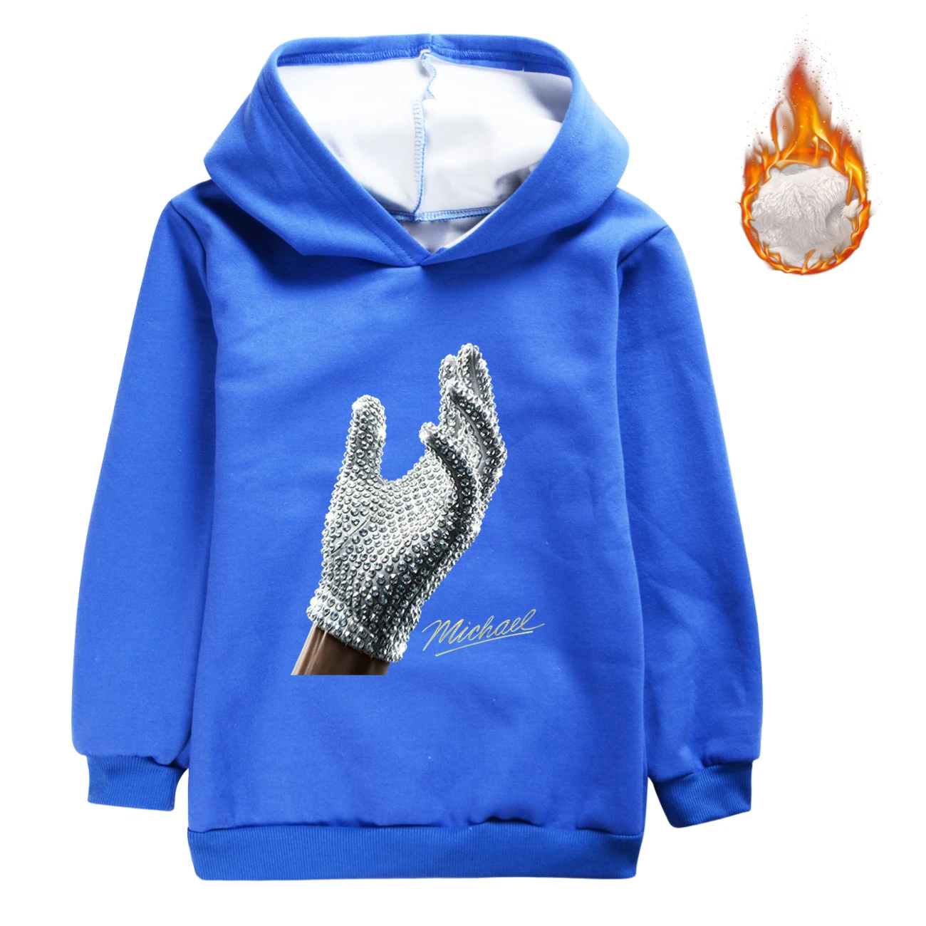 Spotlight Warm-Lined Graphic Hoodie, Style 09 · Deep Blue