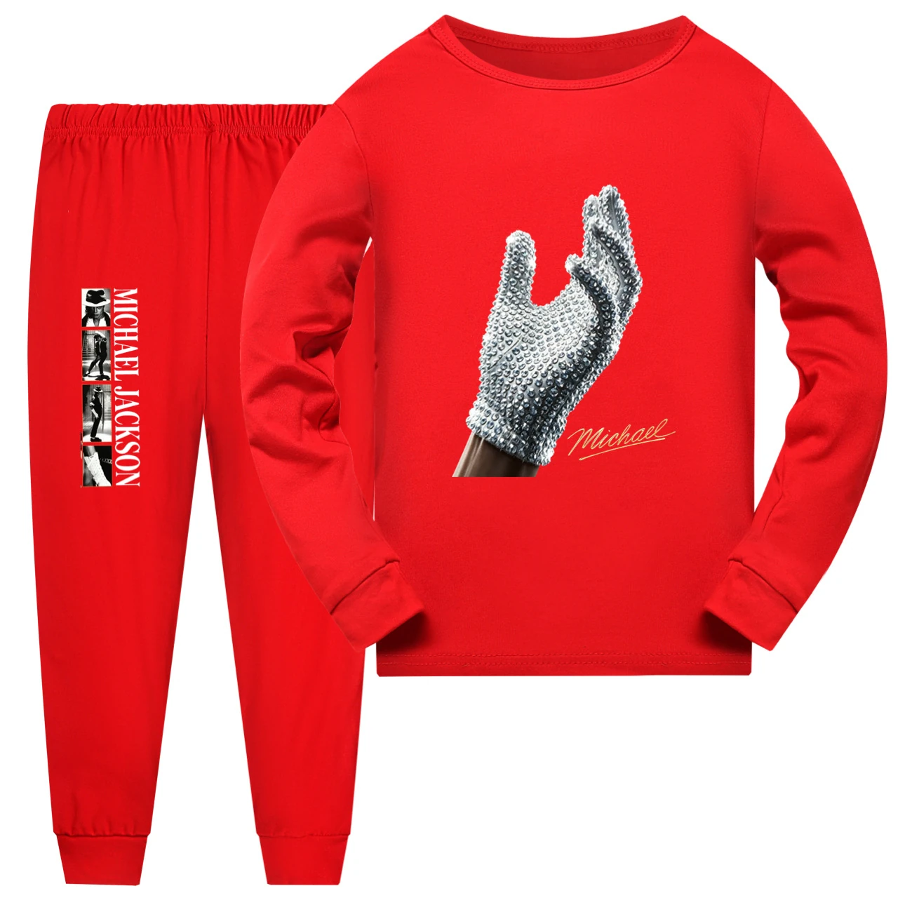Spotlight Kids Family Lounge Set, Style 14 · Long Sleeve · Red