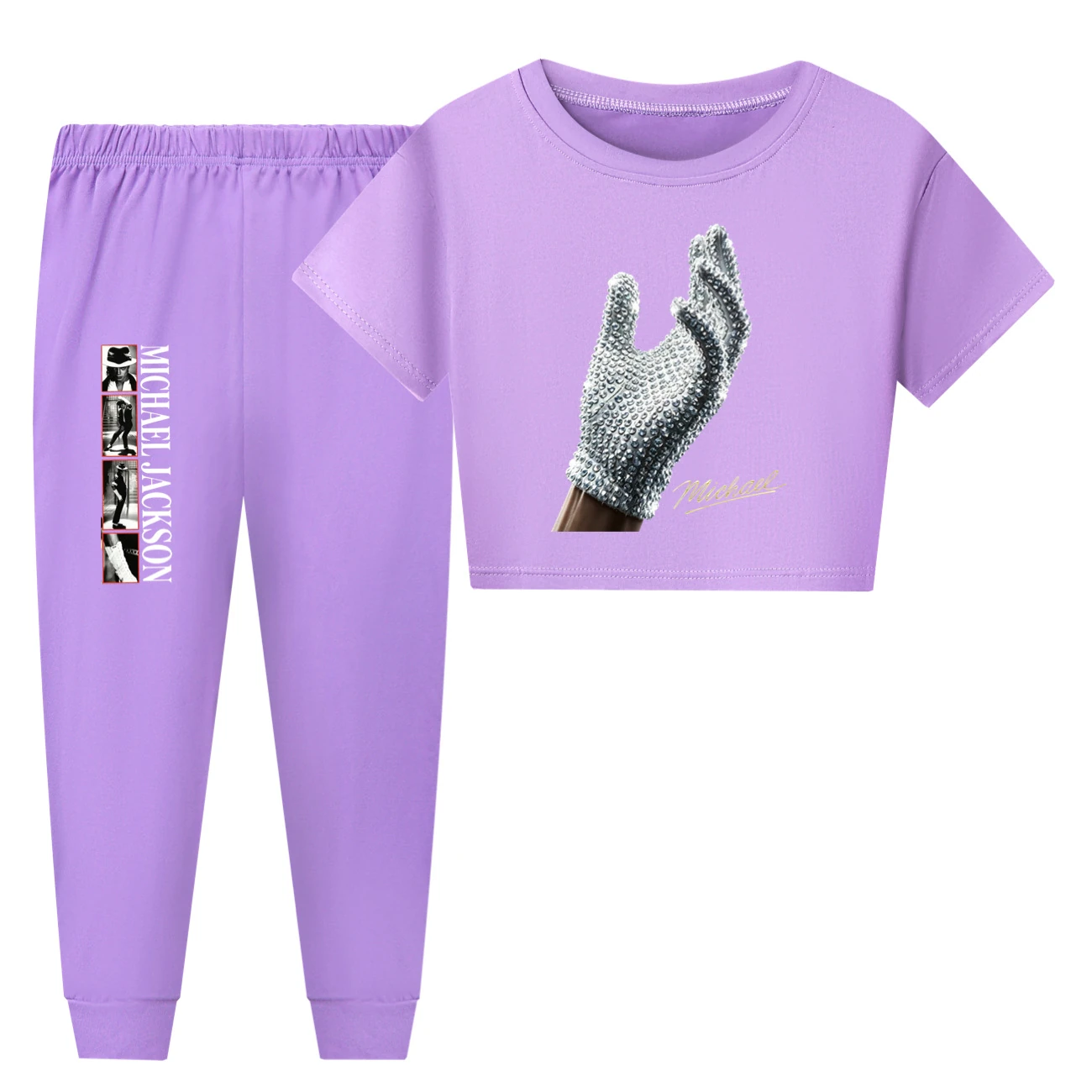 Spotlight Kids Family Lounge Set, Style 24 · Short Sleeve · Pants · Purple