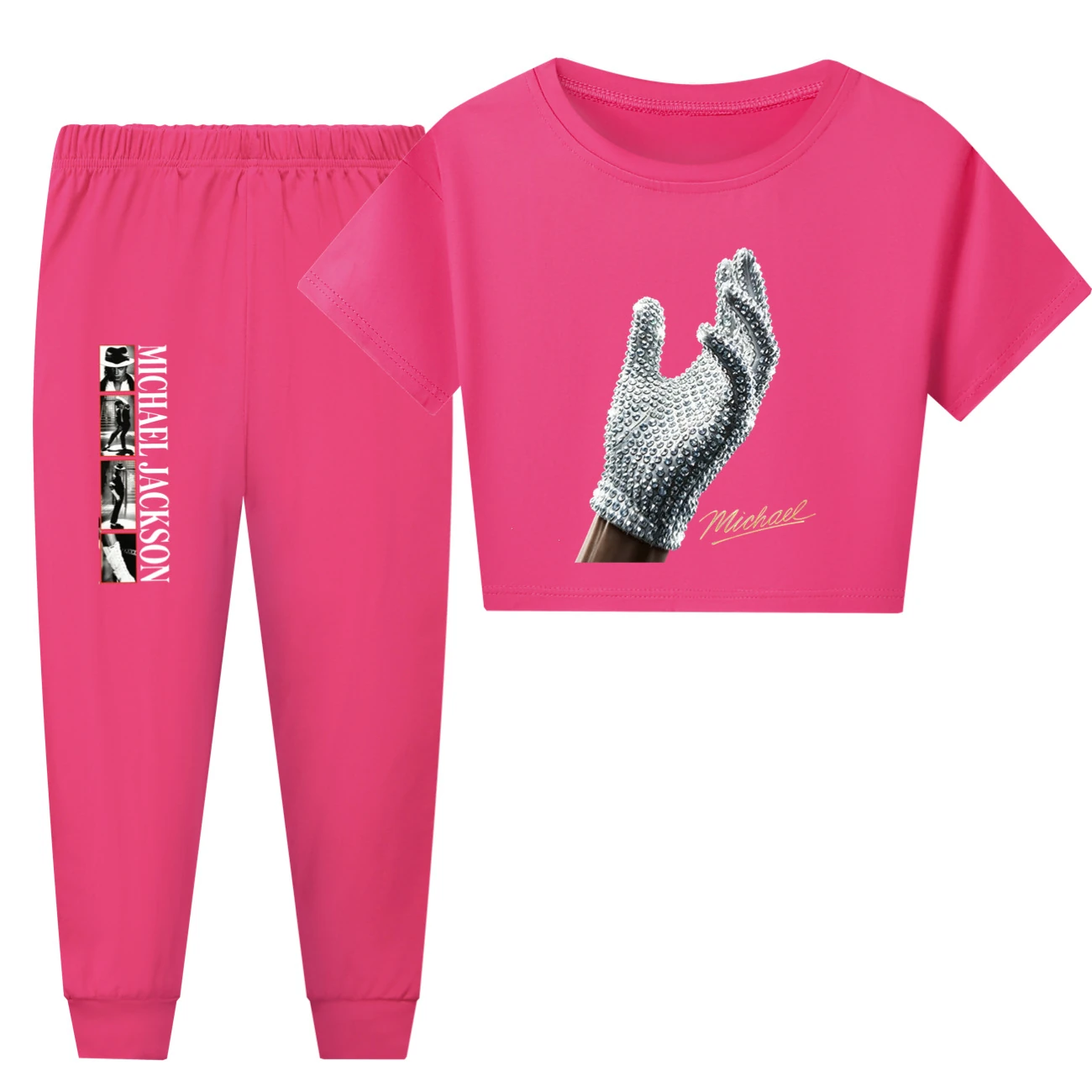 Spotlight Kids Family Lounge Set, Style 26 · Short Sleeve · Pants · Rose