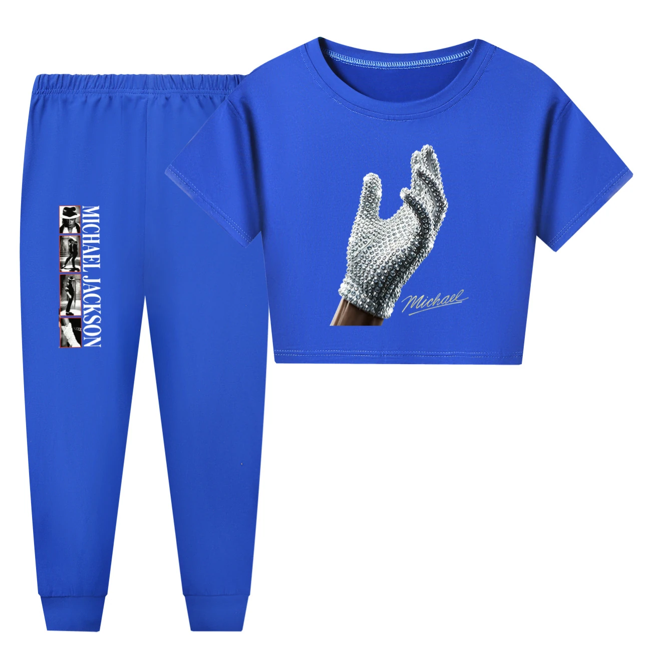 Spotlight Kids Family Lounge Set, Style 27 · Short Sleeve · Pants · Deep Blue