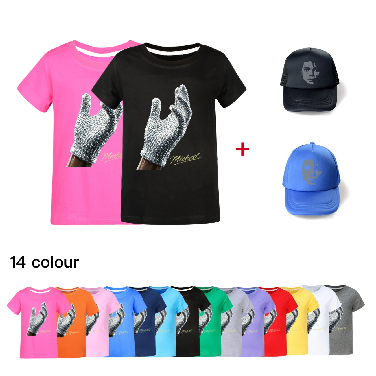 Spotlight Graphic Tee & Sun Hat Set, clean product view