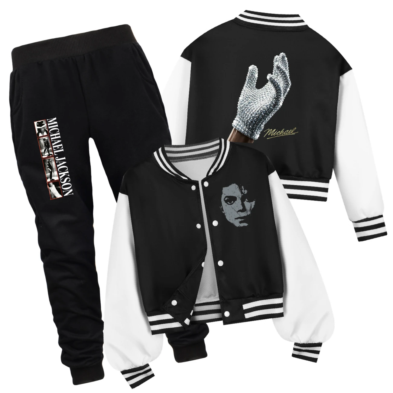 Spotlight Playtime Varsity Layering Set, Style 08 · Set · Black