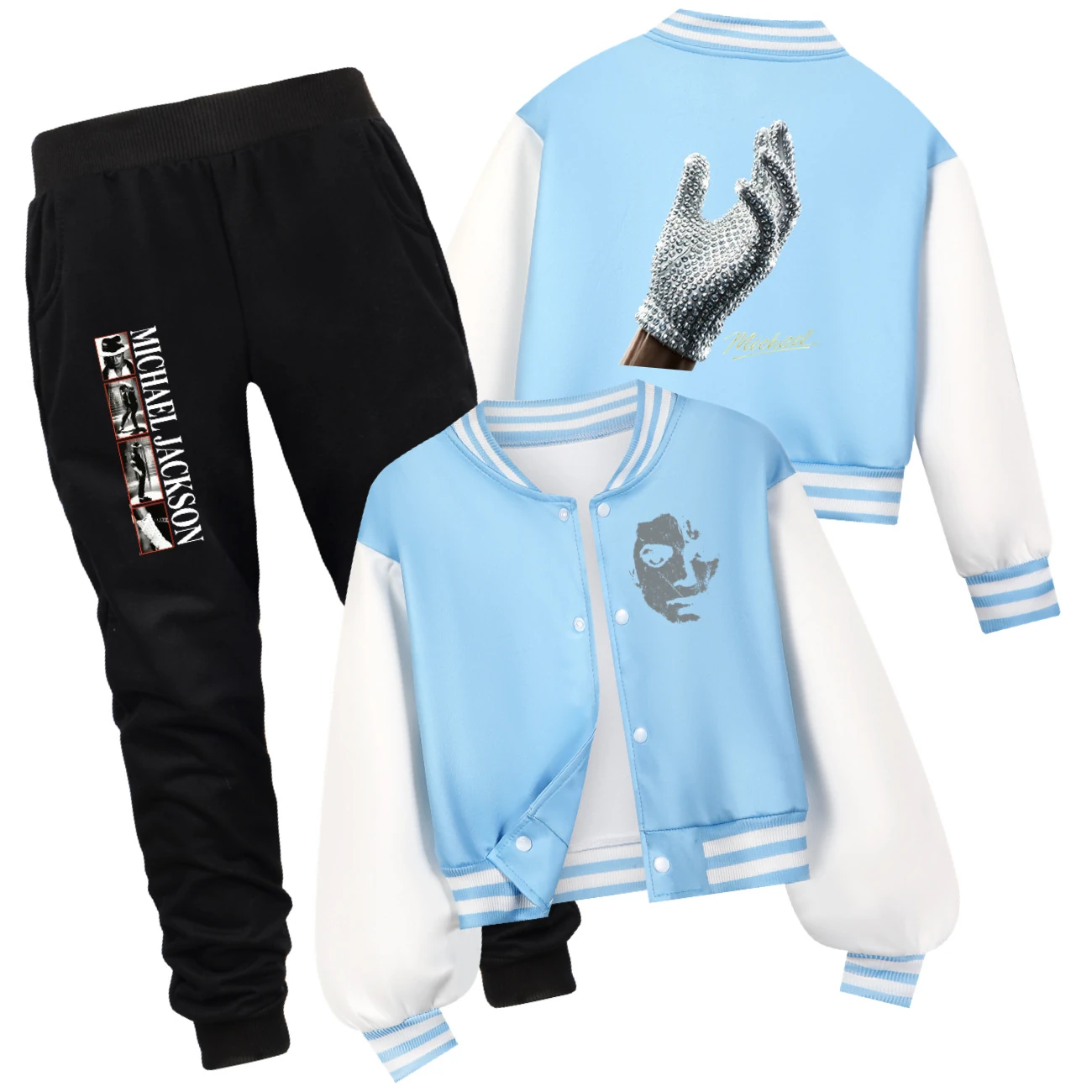 Spotlight Playtime Varsity Layering Set, Style 09 · Set · Light Blue