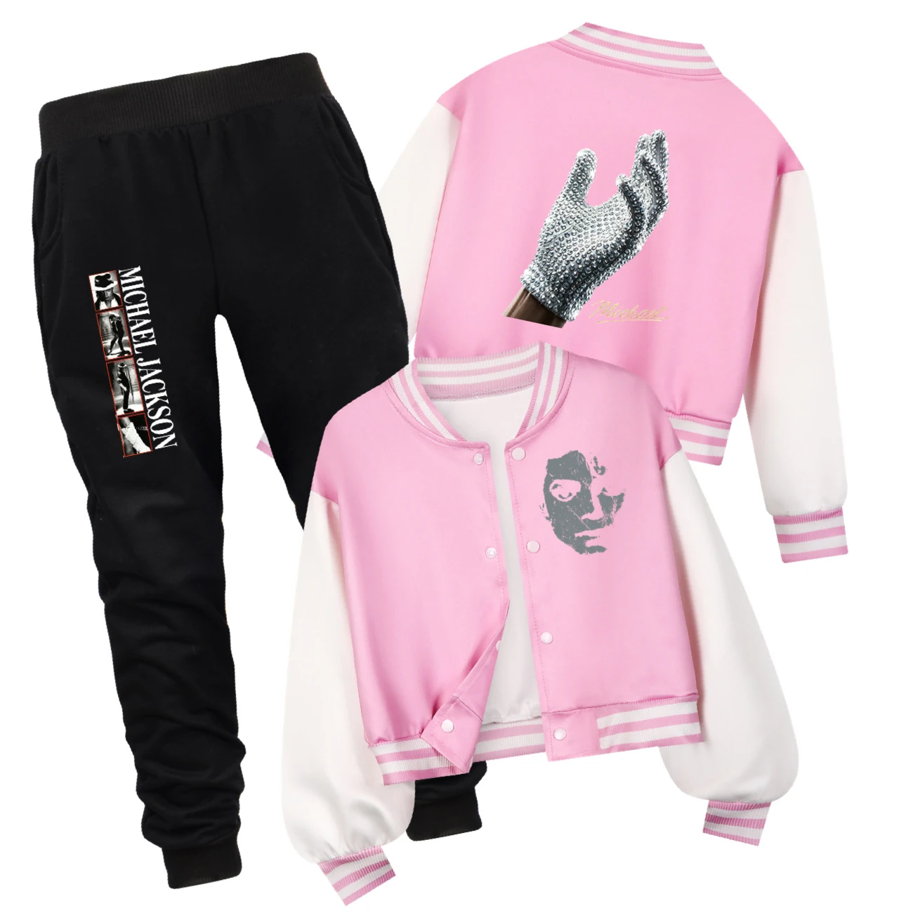 Spotlight Playtime Varsity Layering Set, Style 12 · Set · Pink