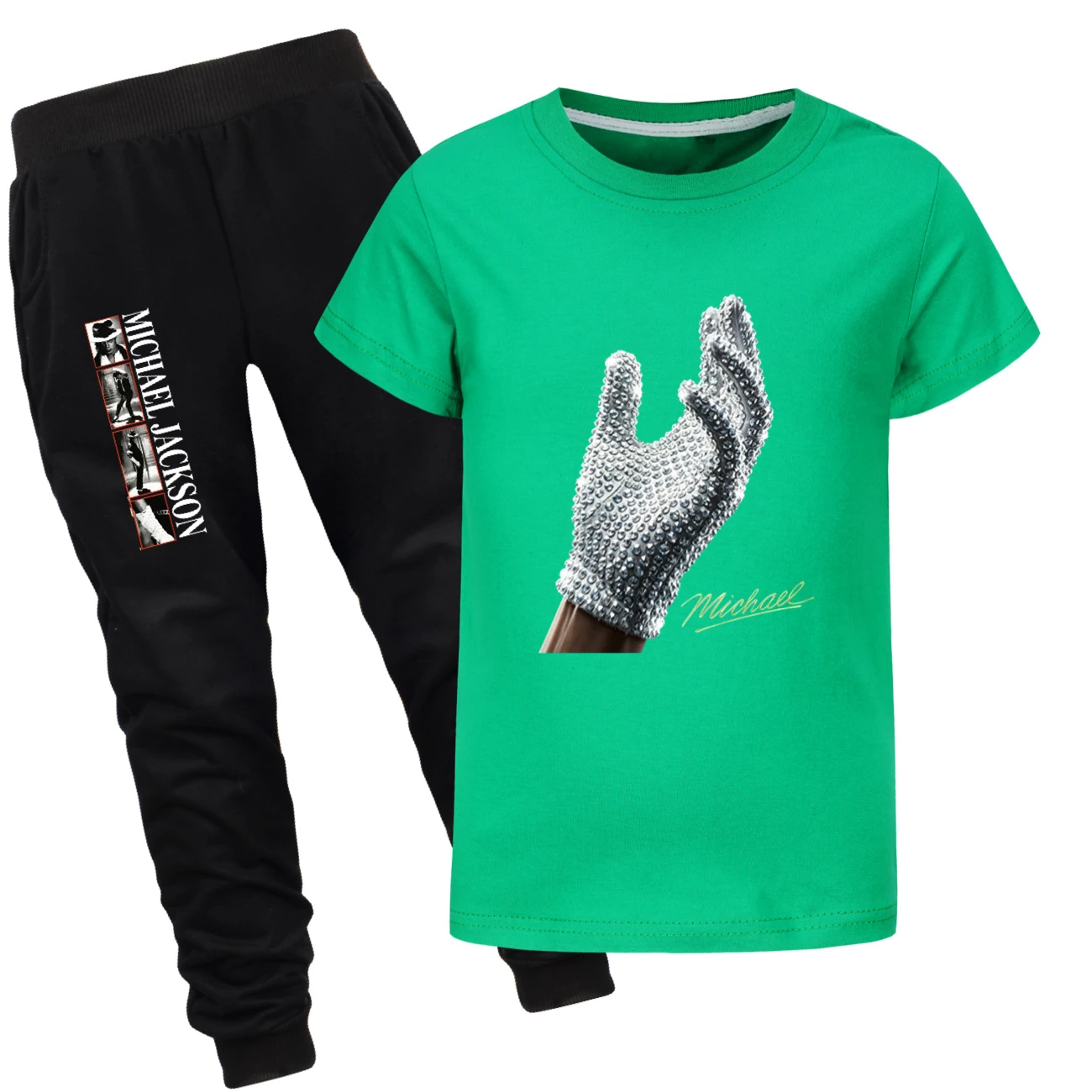 Spotlight Graphic Tee & Jogger Set, Style 18 · Set · Green