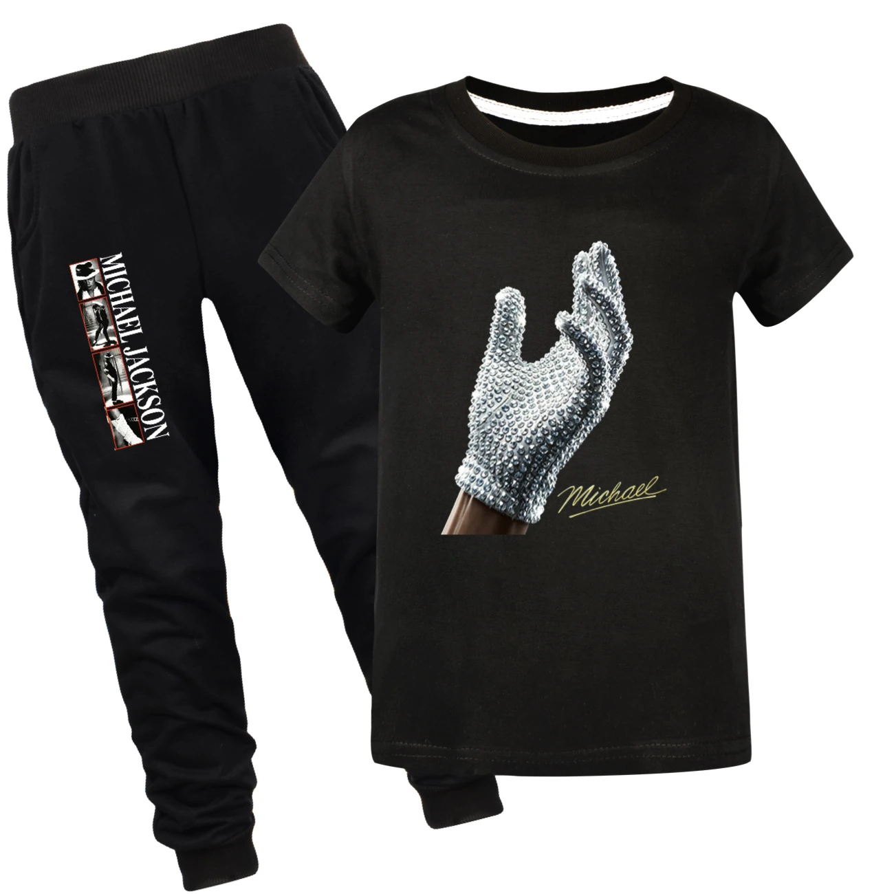 Spotlight Graphic Tee & Jogger Set, Style 22 · Set · Black