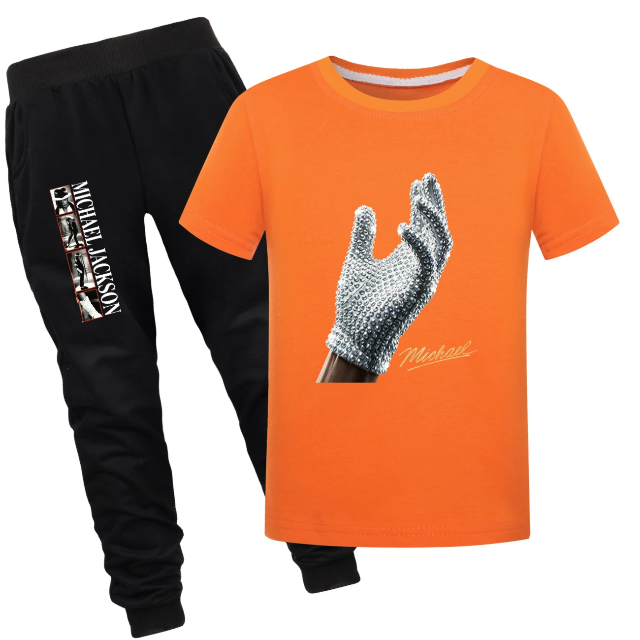 Spotlight Graphic Tee & Jogger Set, Style 23 · Set · Orange