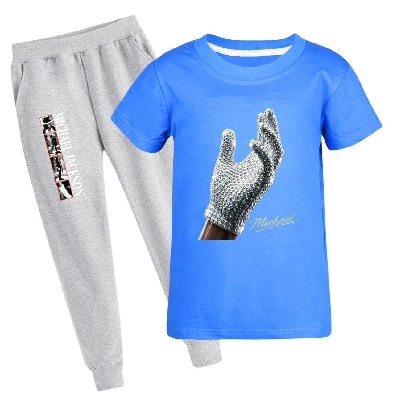 Spotlight Graphic Tee & Jogger Set, Style 33 · Set · Blue