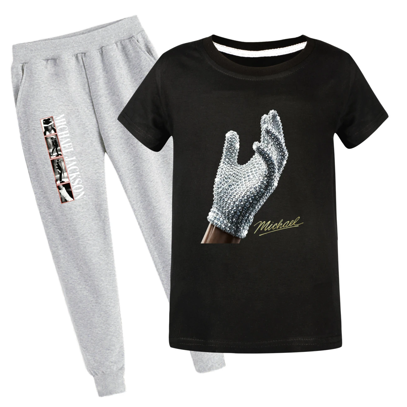 Spotlight Graphic Tee & Jogger Set, Style 34 · Set · Black