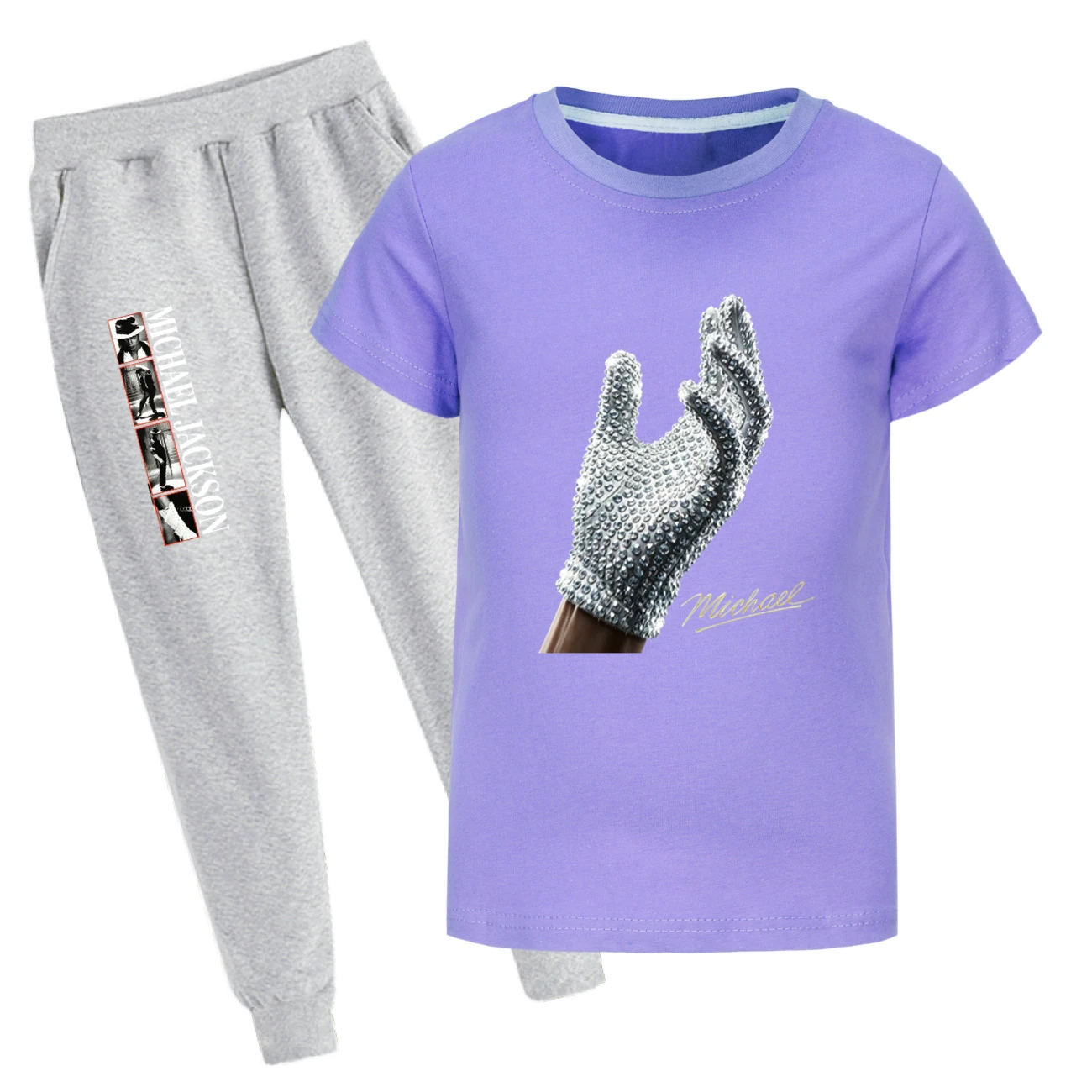 Spotlight Graphic Tee & Jogger Set, Style 37 · Set · Purple