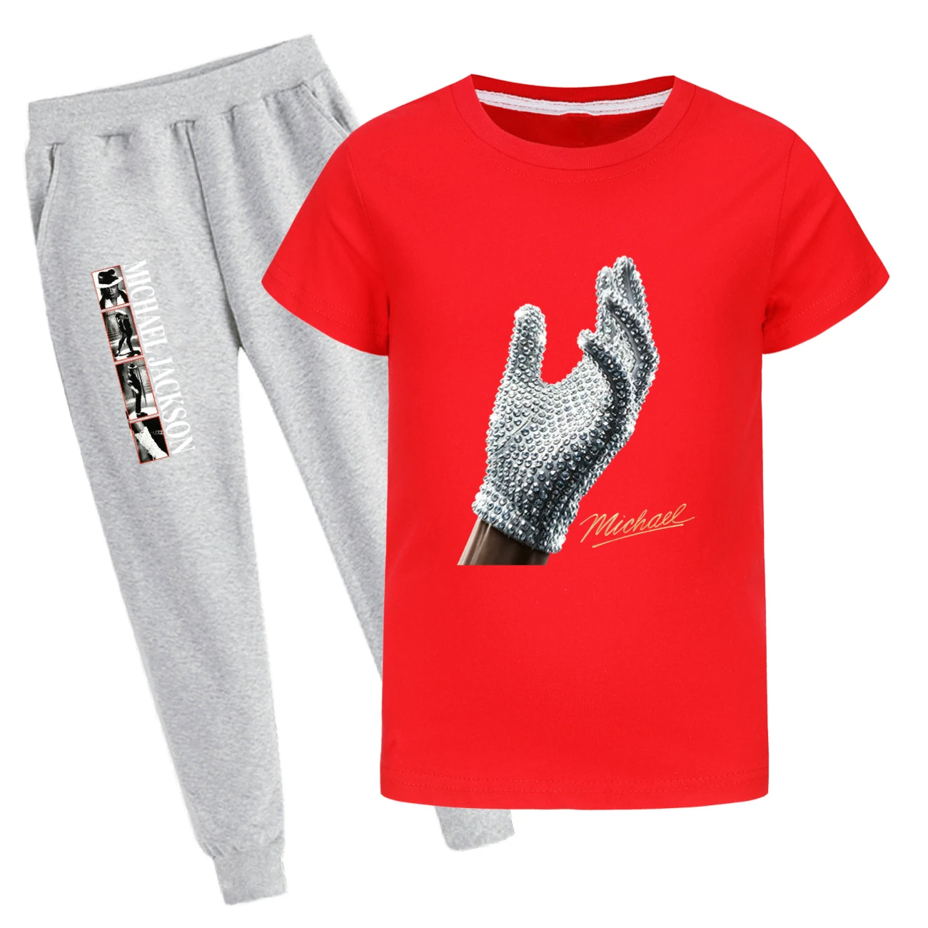 Spotlight Graphic Tee & Jogger Set, Style 38 · Set · Red