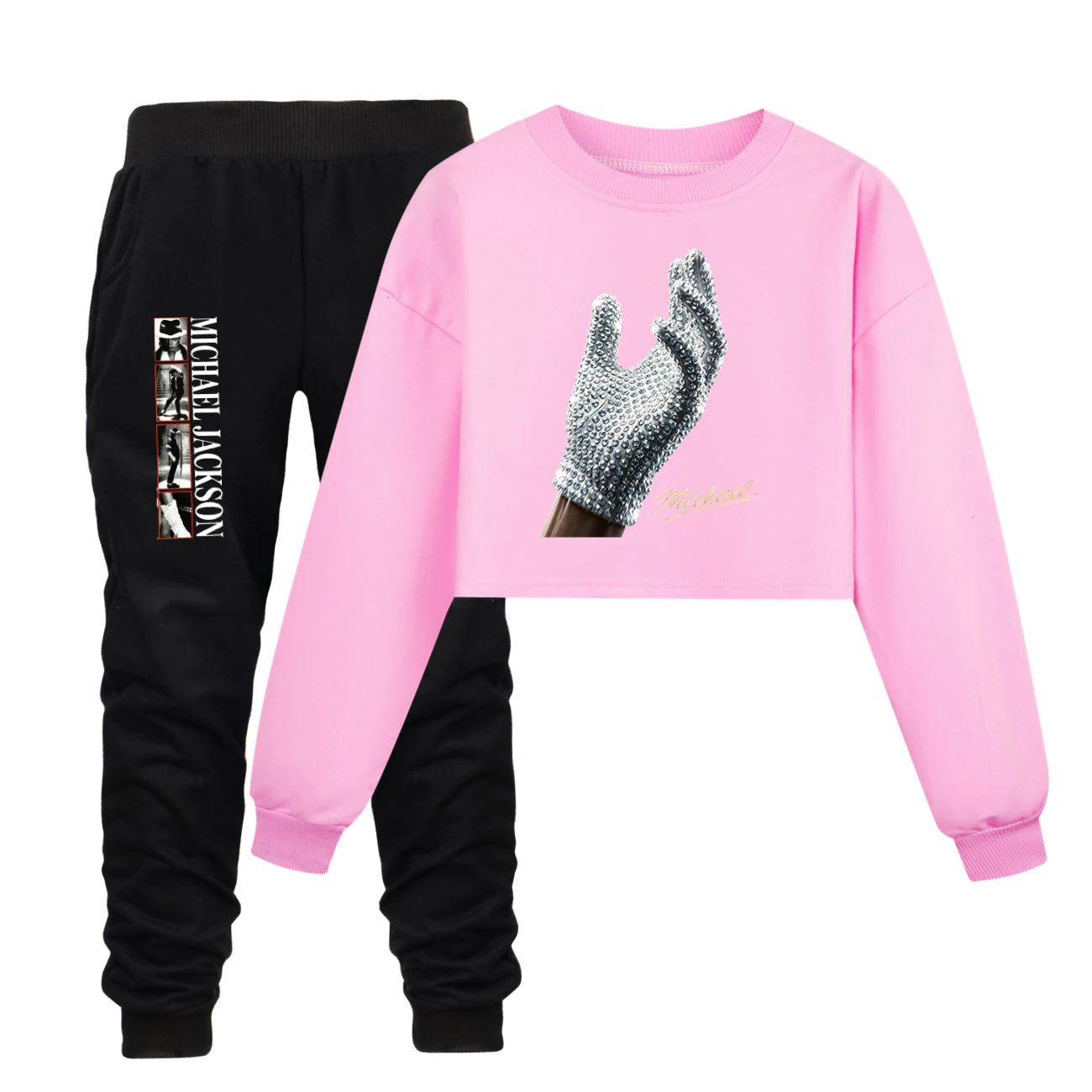 Spotlight Cropped Sweatshirt Play Set, Style 16 · Set · Pink
