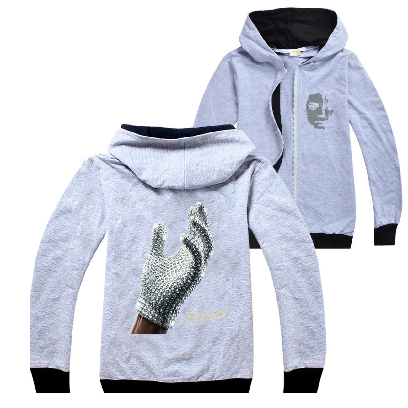 Spotlight Zip-Up Track Set, Style 01 · Grey