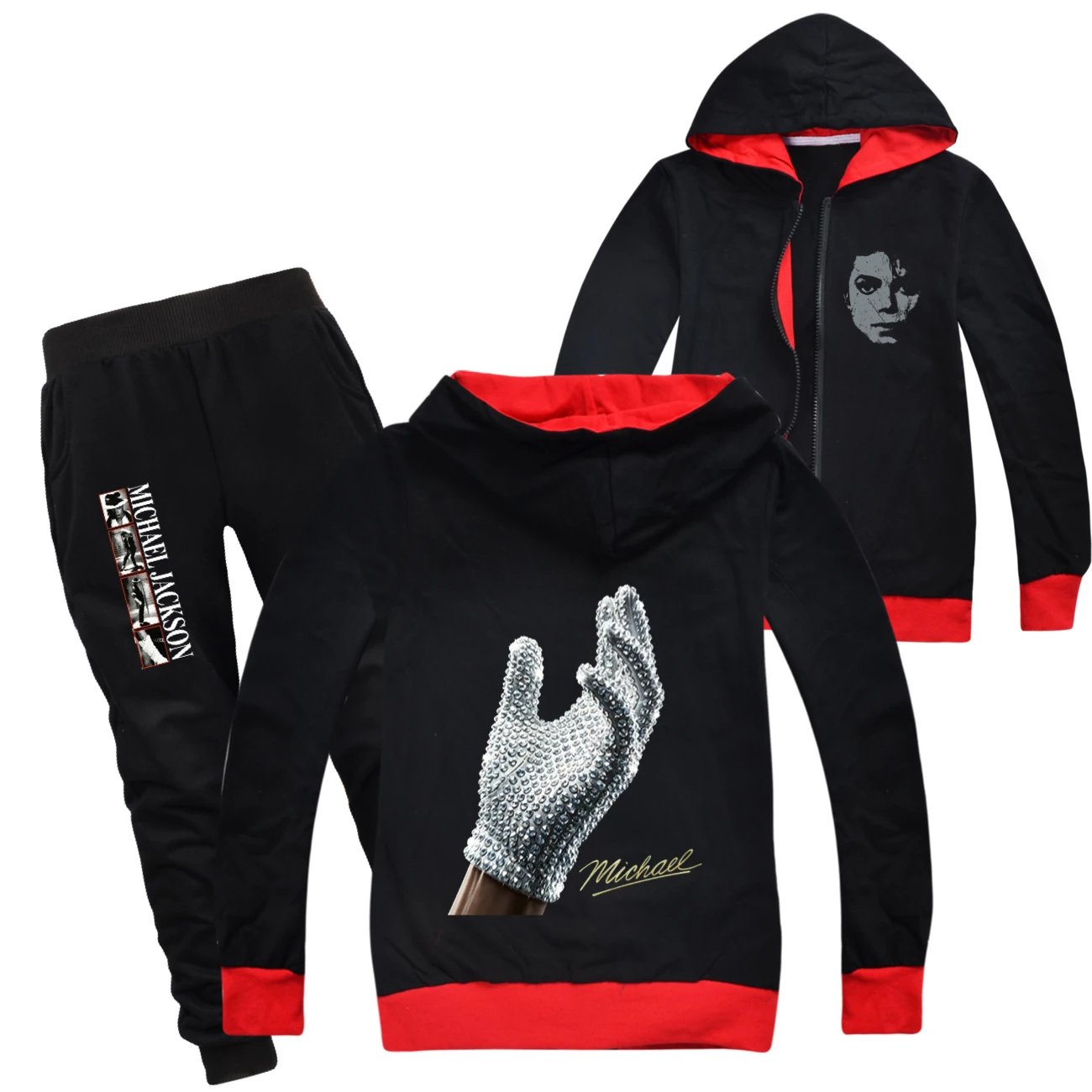 Spotlight Zip-Up Track Set, Style 07 · Set · Black